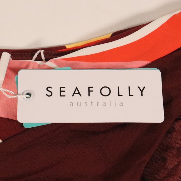 NWT Seafolly Cut Copy Split Side Brazilian in Tangelo - Picture 7 of 16